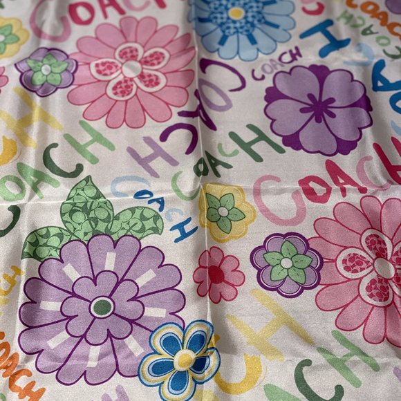 Coach 100% Silk Scarf - Picture 3 of 3